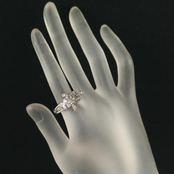 ブラウン＆クリア ダイヤ ダイヤモンド 1.65ct パヴェ 犬 イヌ