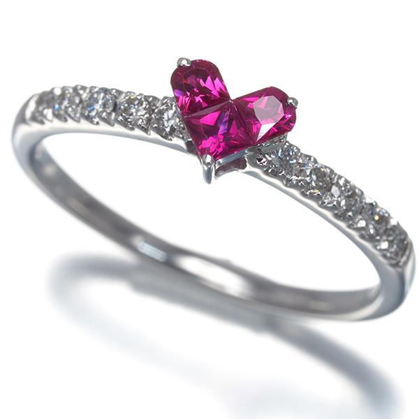 スタージュエリー リング ルビー 0.25ct ダイヤ ダイヤモンド 0.18ct ミステリアスハート 13号 K18WG 指輪 BLJ/GENJ | STAR JEWELRY | 05