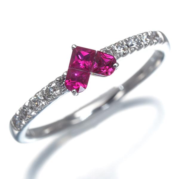 スタージュエリー リング ルビー 0.25ct ダイヤ ダイヤモンド 0.18ct ミステリアスハート 13号 K18WG 指輪 BLJ/GENJ | STAR JEWELRY | 01