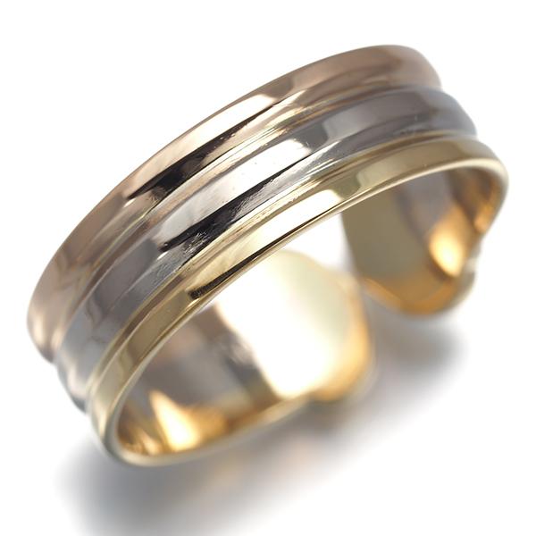 Cartier（カルティエ） リング 2C ドゥーブルC C2 スリーカラー SM 53