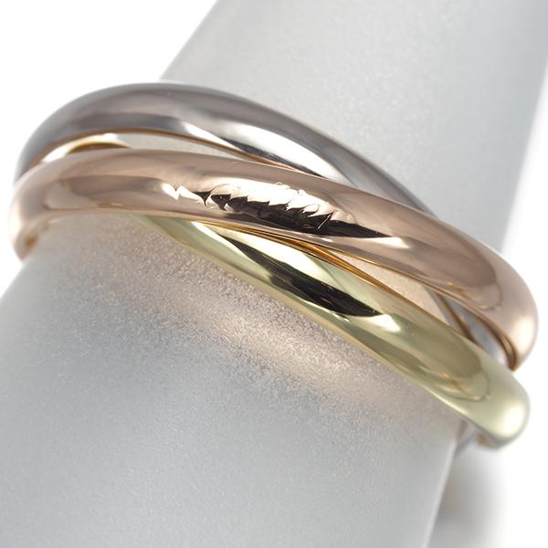 Cartier（カルティエ） トリニティ リング スリーカラー SM 51号 K18YG 