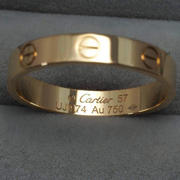 Cartier（カルティエ） ミニラブ リング SM 57号 K18YG 保証書 指輪 
