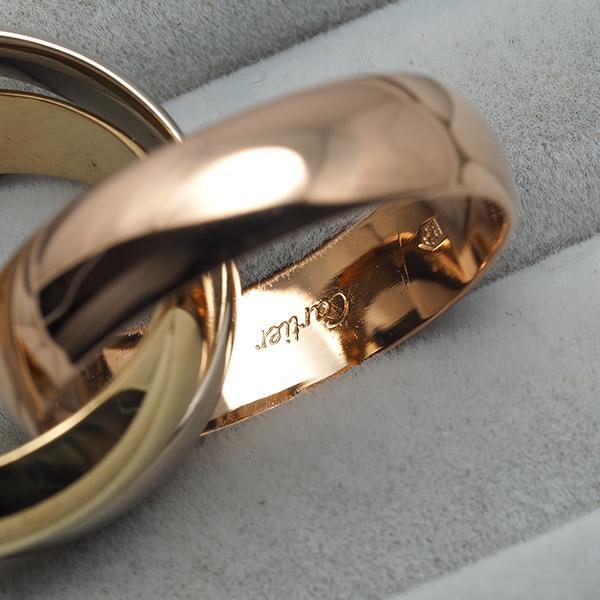 【最終価格】トリニティリング　スリーカラー　トリニティドゥカルティエ #51 Cartier（カルティエ） トリニティ リング スリーカラー XL 51号 K18YG
