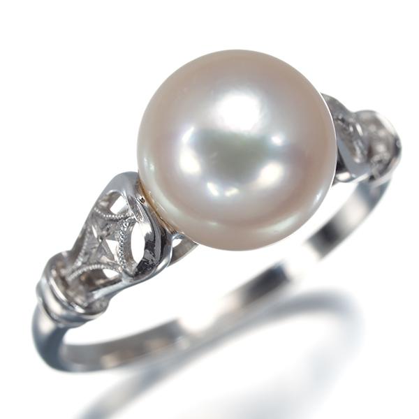 MIKIMOTO（ミキモト） リング パール 真珠 9.1mm ミルグレイン 13号 