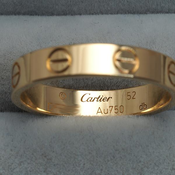 Cartier（カルティエ） ミニラブ リング SM 52号 K18YG 指輪 BLJ
