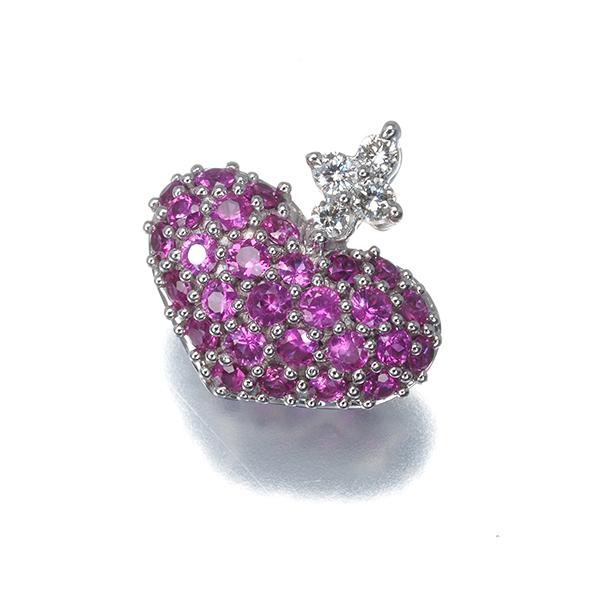 笠原真寿美 ペンダントトップ ルビー 0.50ct ダイヤ ダイヤモンド 0.06 