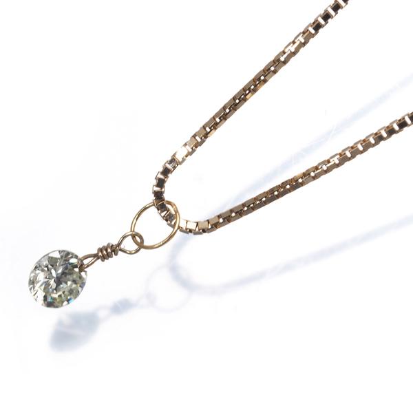 agete（アガット） ネックレス ダイヤ ダイヤモンド 0.15ct 一粒 K10YG 