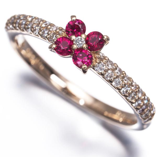 Ponte Vecchio（ポンテヴェキオ） リング ルビー 0.18ct ダイヤ 