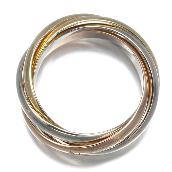 カルティエ トリニティ リング スリーカラー SM 5連 49号 K18YG/WG/PG 指輪 BLJ_1