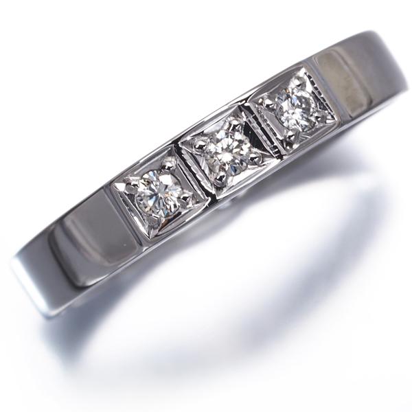 美品 MIKIMOTO ミキモトPT950 リング 約6号 ダイヤモンド MIKIMOTO（ミキモト） リング ダイヤ ダイヤモンド 0.06ct 3P 8.5号