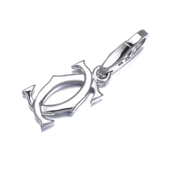 カルティエ　C2チャーム　wg Cartier（カルティエ） ペンダントトップ 2C ドゥーブルC C2 チャーム