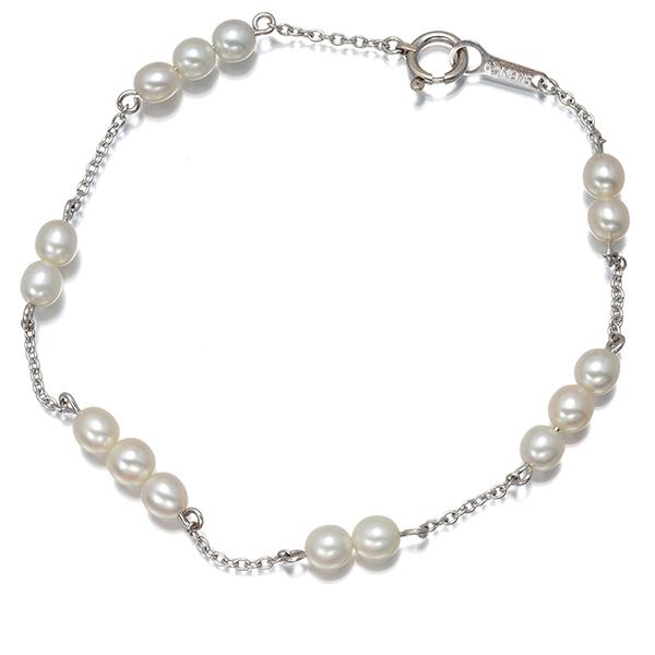 TASAKI パールブレスレット　K18WG TASAKI（タサキ） ブレスレット パール 真珠 4.0mm ステーション K18WG