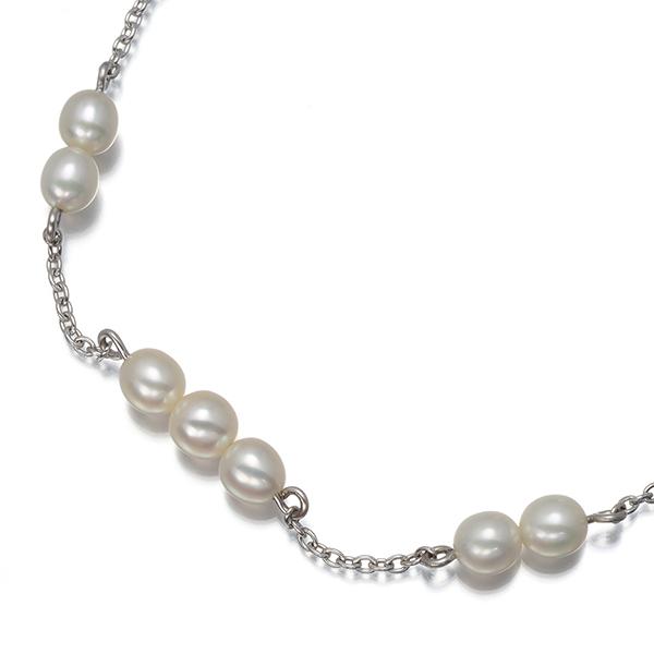 TASAKI（タサキ） ブレスレット パール 真珠 4.0mm ステーション K18WG