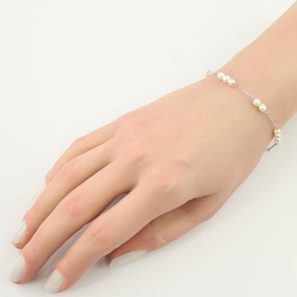 TASAKI（タサキ） ブレスレット パール 真珠 4.0mm ステーション K18WG