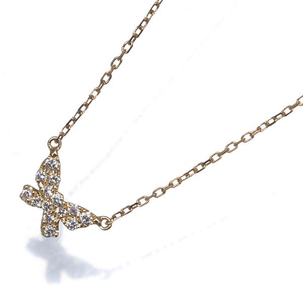 AHKAH（アーカー） ネックレス ダイヤ ダイヤモンド 0.06ct バタフライ