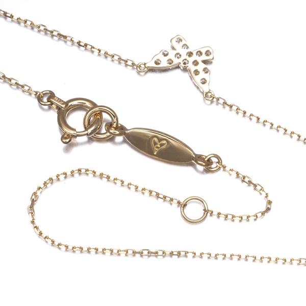 AHKAH（アーカー） ネックレス ダイヤ ダイヤモンド 0.06ct バタフライ