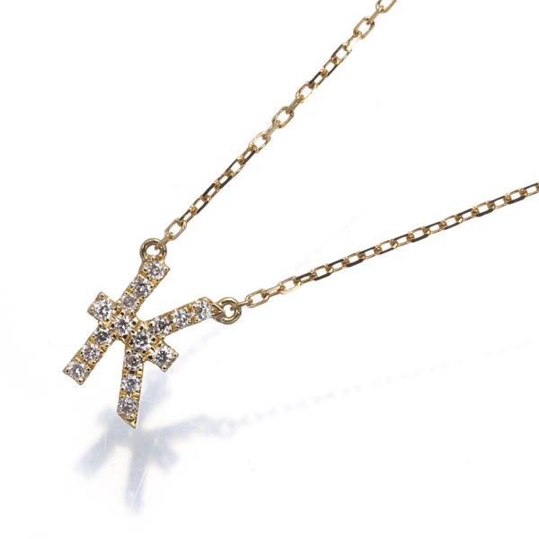 AHKAH（アーカー） ネックレス ダイヤ ダイヤモンド 0.07ct イニシャル