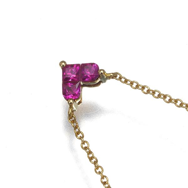 STAR JEWELRYネックレスルビー0.13ctミステリアスハートK18YG | ヤマダ