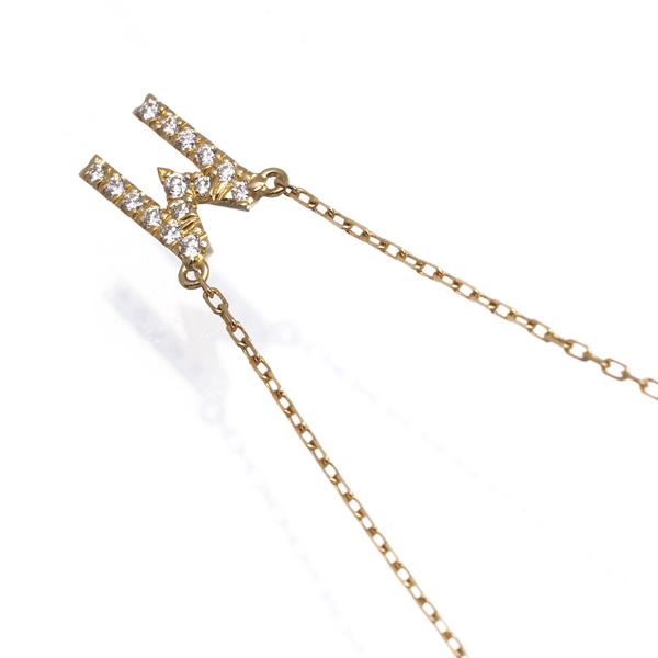 AHKAH（アーカー） ネックレス ダイヤ ダイヤモンド 0.06ct イニシャル 