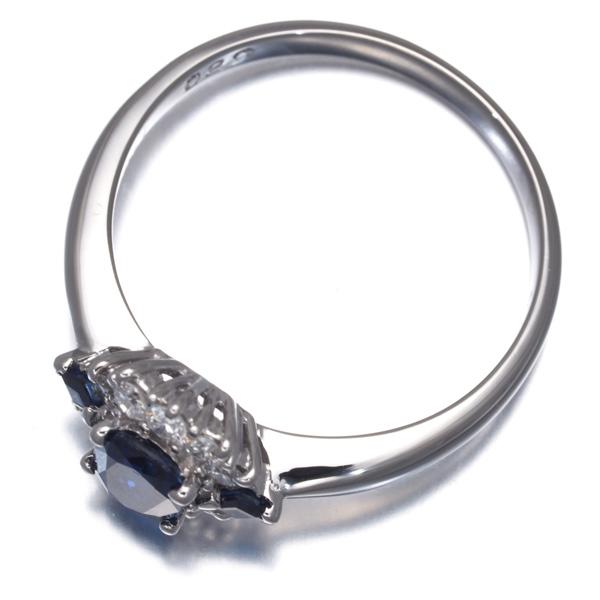 サファイア 0.54ct/0.11ct ダイヤ ダイヤモンド 0.20ct リング Pt900 