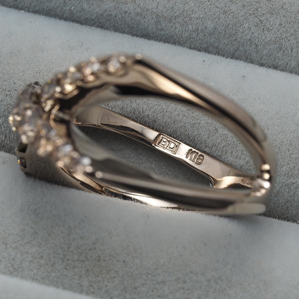 カシケイ リング ダイヤ ダイヤモンド 1.00ct ネイキッド 11.5号 K18BG