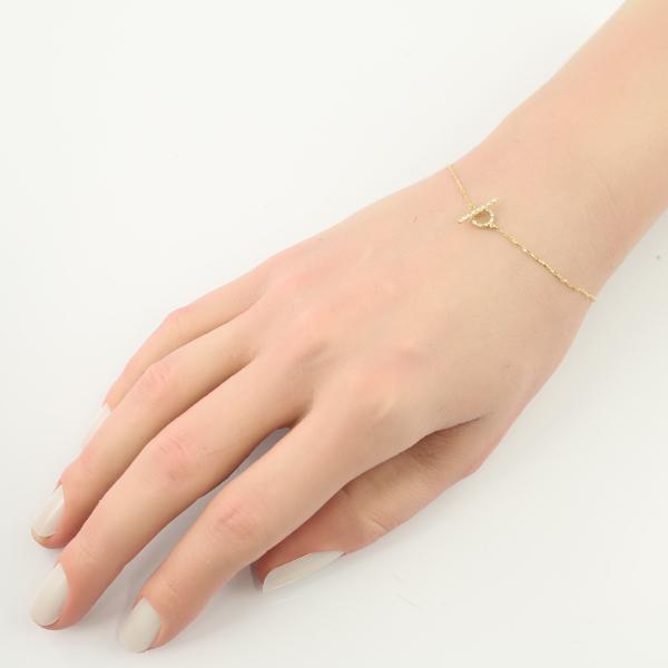 ete】K18YG 0.04ct ダイヤモンド ブレスレット 【公式通販】