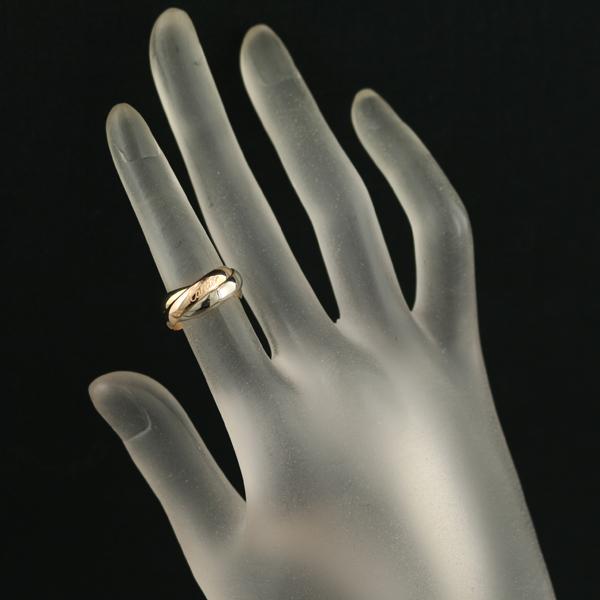 k14 トリニティリング ※説明欄お読みください Cartier（カルティエ） トリニティ リング スリーカラー クラシック 45