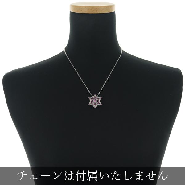 ルビー ブラウン＆クリア ダイヤ ダイヤモンド スター フラワー 3WAY ペンダントトップ K18WG GENJ |  | 05
