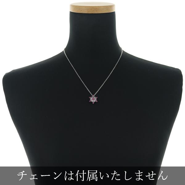 ルビー ブラウン＆クリア ダイヤ ダイヤモンド スター フラワー 3WAY ペンダントトップ K18WG GENJ |  | 07