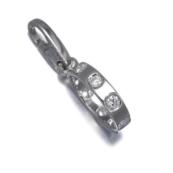 カルティエ ペンダントトップ ダイヤ 7P ラブチャーム K18WG Cartier 