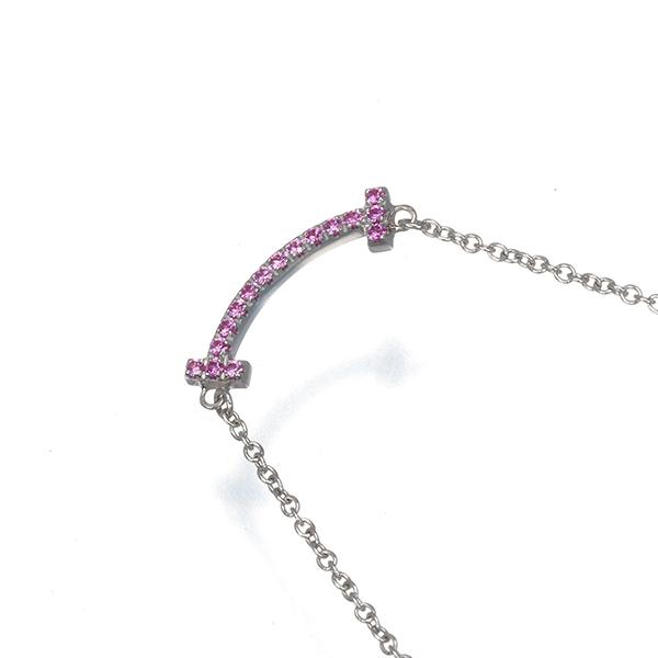 TIFFANY&Co.（ティファニー） ネックレス ピンクサファイア Tスマイル