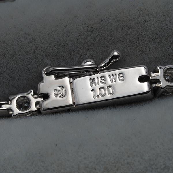 K18WG バケットカットダイヤ ステーションブレスレット TASAKI（タサキ） ブレスレット ダイヤ ダイヤモンド 1.00ct