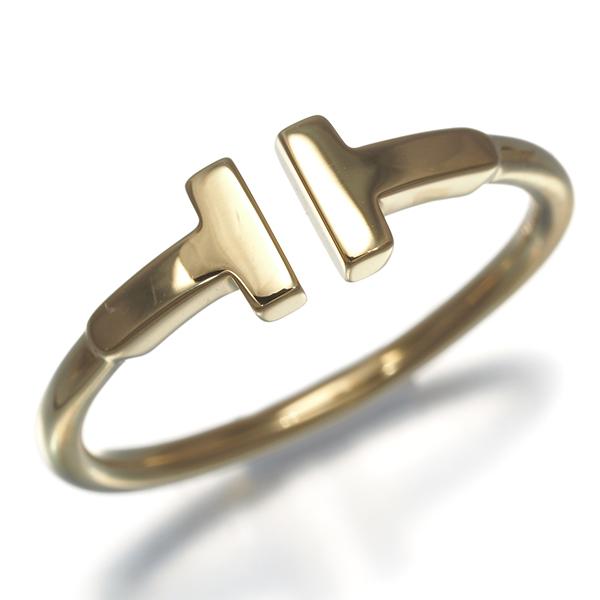 Tiffany & Co. Tワイヤーリング 8号 Au750 K18 TIFFANY&Co.（ティファニー） リング Tワイヤー 15号 K18YG 指輪 BLJ
