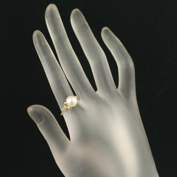 MIKIMOTO（ミキモト） リング パール 真珠 8.0mm 一粒 12.5号 K14YG 