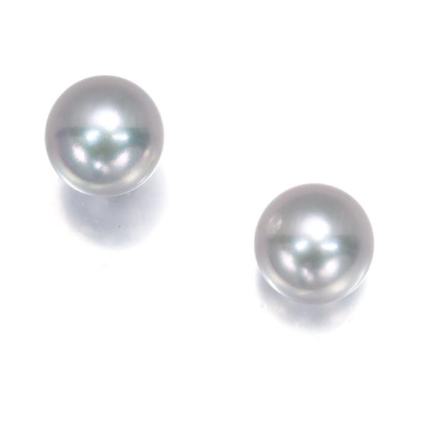 ミキモト ピアス パール 真珠 6.8mm 一粒 K18WG BLJ_1