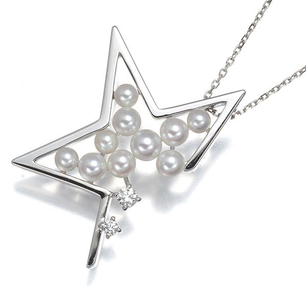 田崎真珠　ベビーパールネックレスK18 3.6-4.0mm TASAKI（タサキ） ネックレス ベビー パール 真珠 3.0-4.0mm ダイヤ