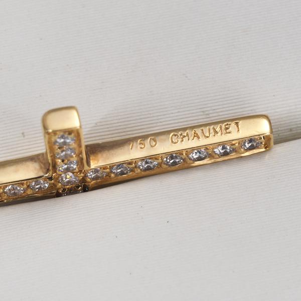CHAUMET（ショーメ） ネックレス ダイヤ ダイヤモンド クロス K18YG
