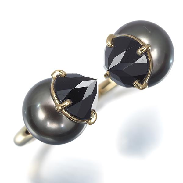 TASAKI（タサキ） リング ブラック パール 真珠 スピネル リファインド