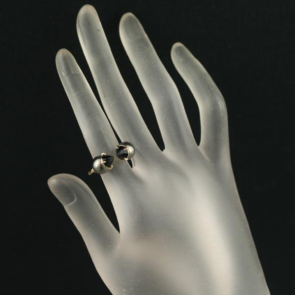 TASAKI（タサキ） リング ブラック パール 真珠 スピネル リファインド