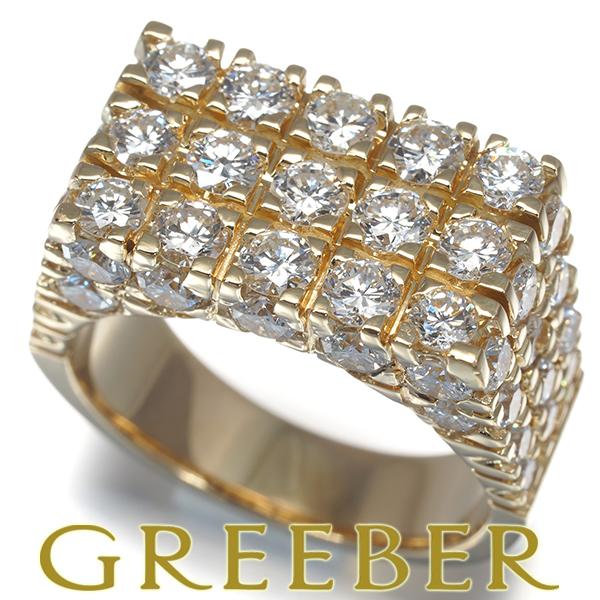 ダイヤ ダイヤモンド 3.55ct パヴェ スクエア リング K18YG 指輪 GENJ : グリーバー - 通販 - Yahoo!ショッピング