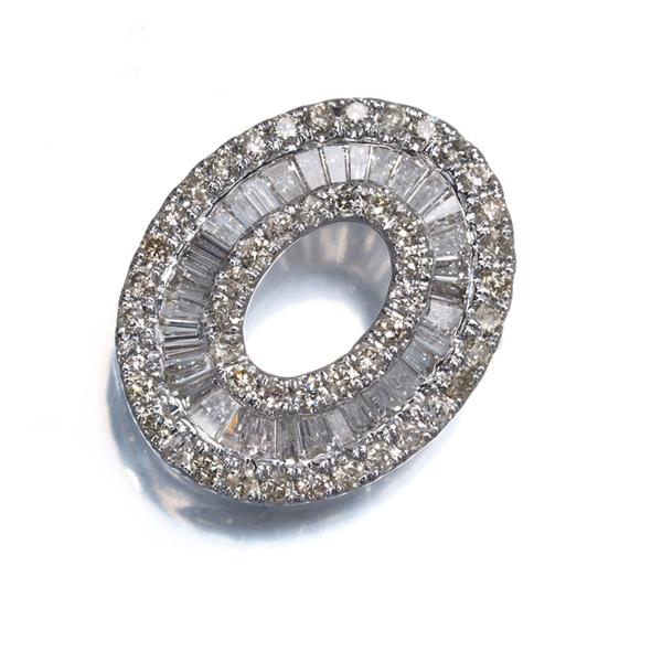 ダイヤ ダイヤモンド 1.00ct オーバル 2種カット ペンダントトップ 