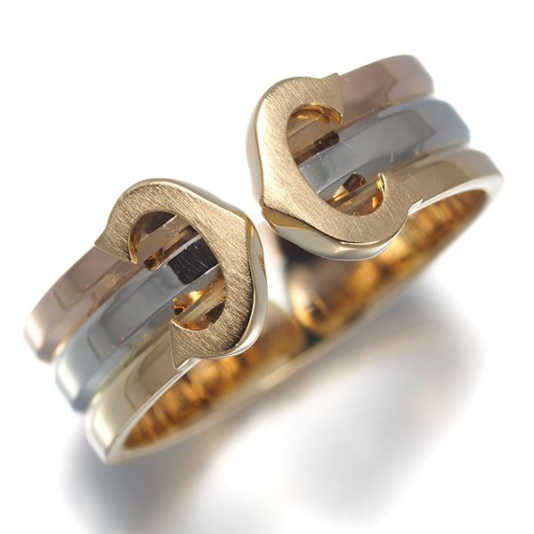 Cartier（カルティエ） リング 2C ドゥーブルC C2 スリーカラー SM 51 