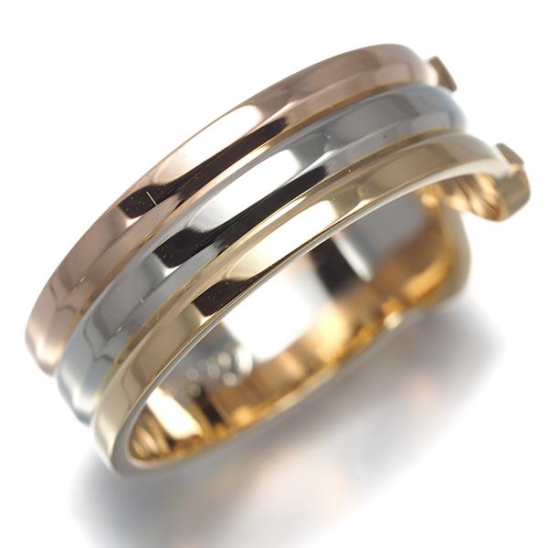 Cartier（カルティエ） リング 2C ドゥーブルC C2 スリーカラー SM 51