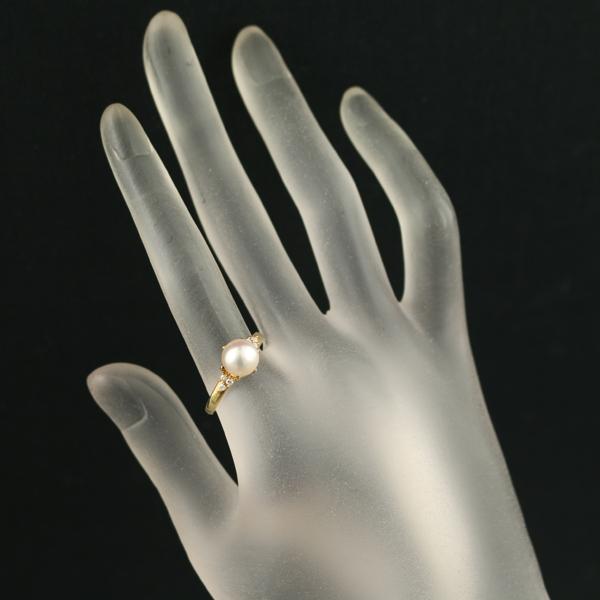 TASAKI（タサキ） リング パール 真珠 7.6mm ダイヤ ダイヤモンド 0.08