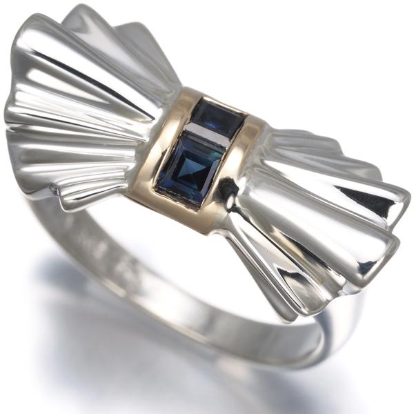 TIFFANY&Co.（ティファニー） リング サファイア リボン 14号 シルバー 