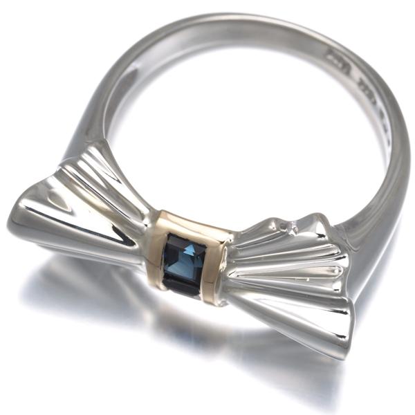 TIFFANY&Co.（ティファニー） リング サファイア リボン 14号 シルバー 