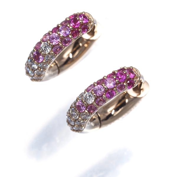 Ponte Vecchio（ポンテヴェキオ） ピアス ピンクサファイア 0.44ct 
