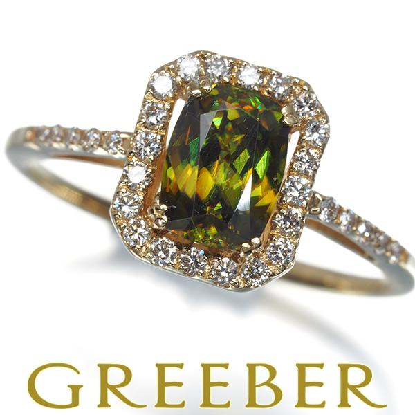 スフェーン 1.08ct ダイヤ ダイヤモンド 0.18ct リング K18YG 指輪 GENJ : グリーバー - 通販 - Yahoo ...