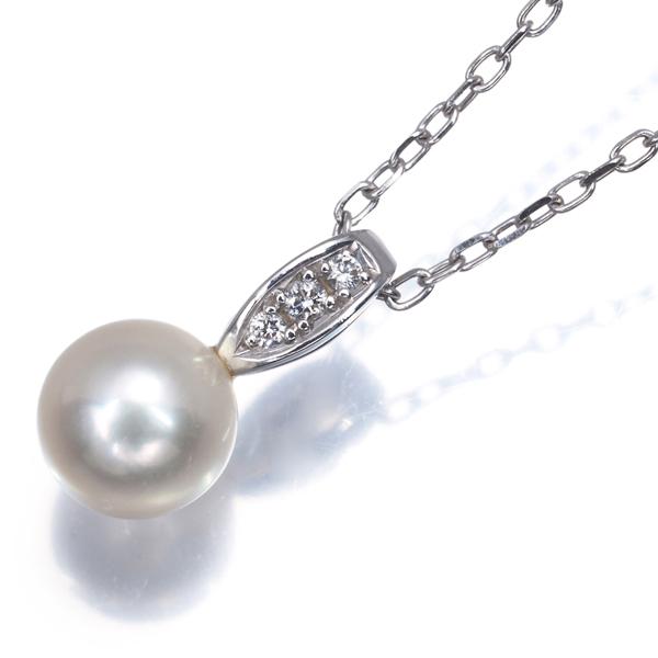 MIKIMOTO（ミキモト） ネックレス パール 真珠 7.1mm ダイヤ