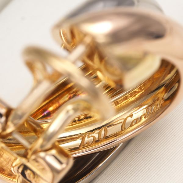 Cartier トリニティ　ピアス　スリーカラー　フープピアス Cartier（カルティエ） トリニティ ピアス スリーカラー フープ K18YG
